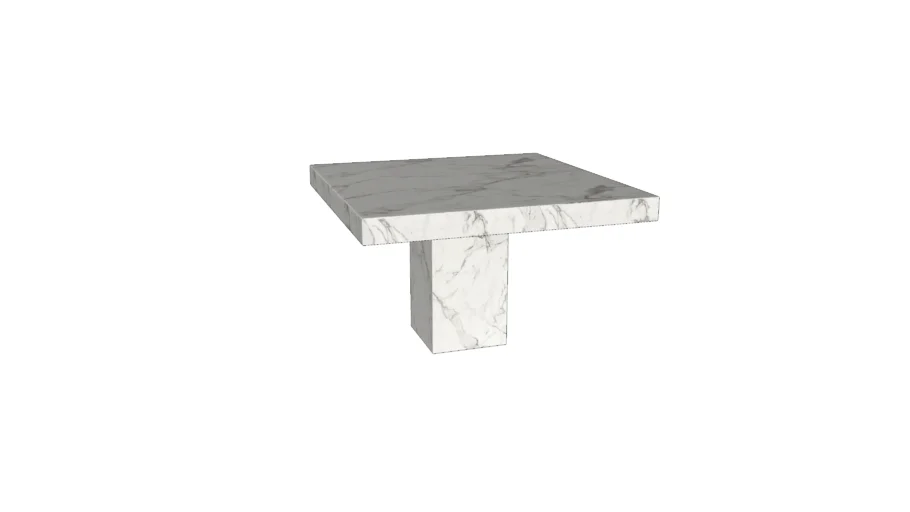 Reflexion Square Dining Table (White Marble)