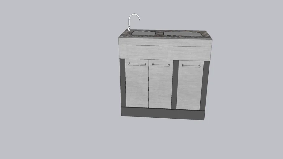 Modular Outdoor Kitchen & sink 3D Warehouse