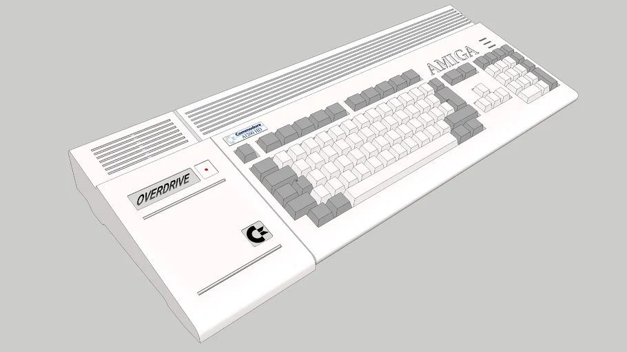 Commodore Amiga 1200 with Overdrive External Hard Drive - - 3D