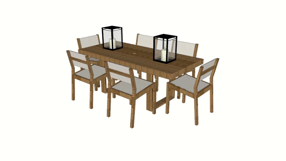 WEST ELM PATIO DINING TABLE