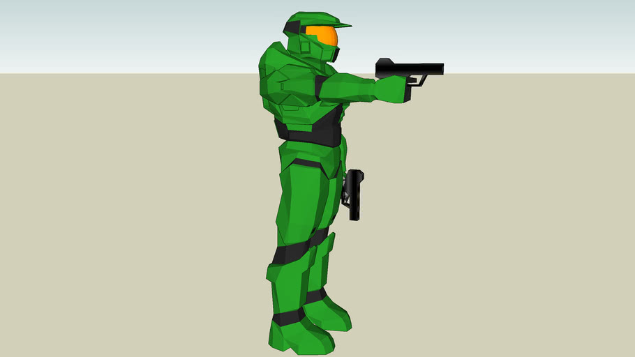 Master Cheif with pistols | 3D Warehouse