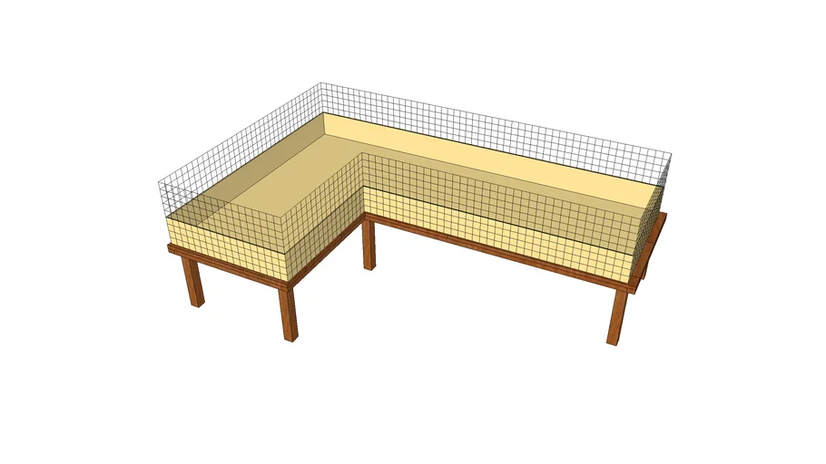 c and c cage with table 3D Warehouse