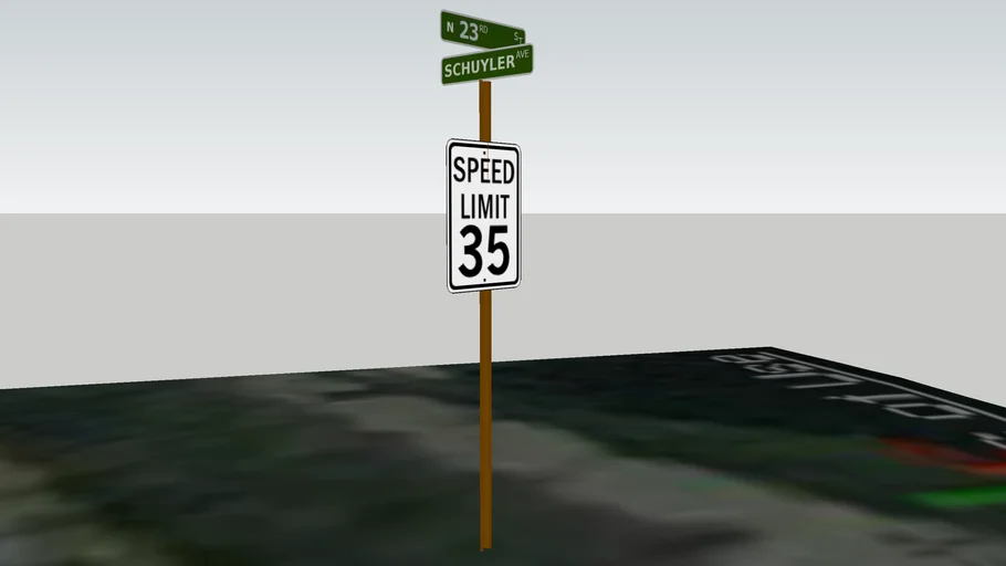 street-name-sign-speed-limit-sign-3d-warehouse