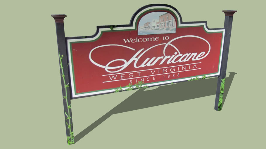 Sign Hurricane, West Virginia 3D Warehouse