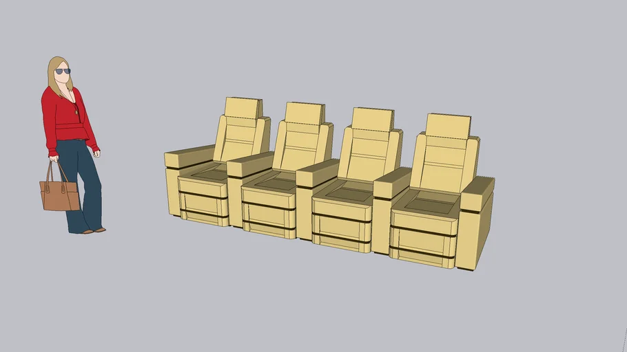 Home Theater Seats Oray 4 seats row