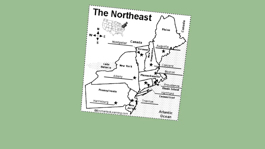 Map of Northeast US