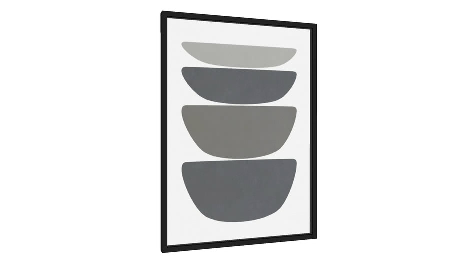 Quadro MINIMALIST SHAPES - BLACK AND GRAY - Galeria9, por My Favorite Arts