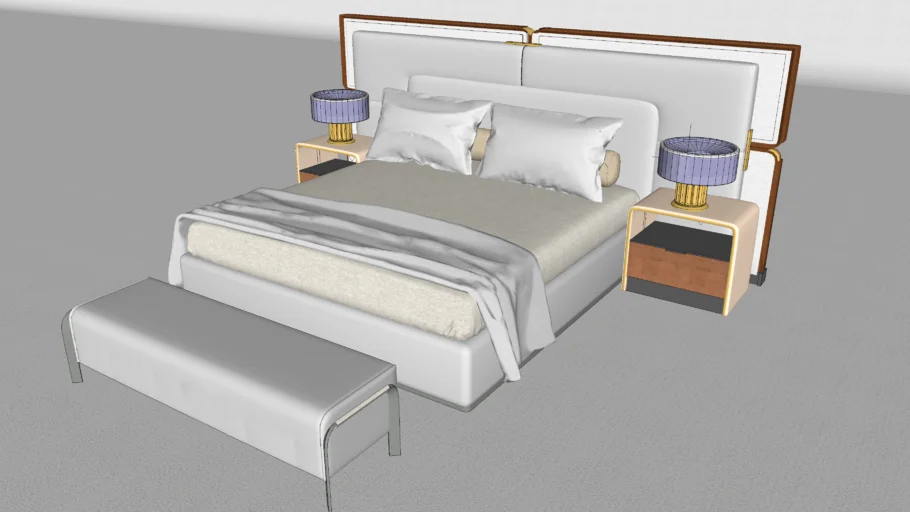 Luxury King Size Bed | 3D Warehouse