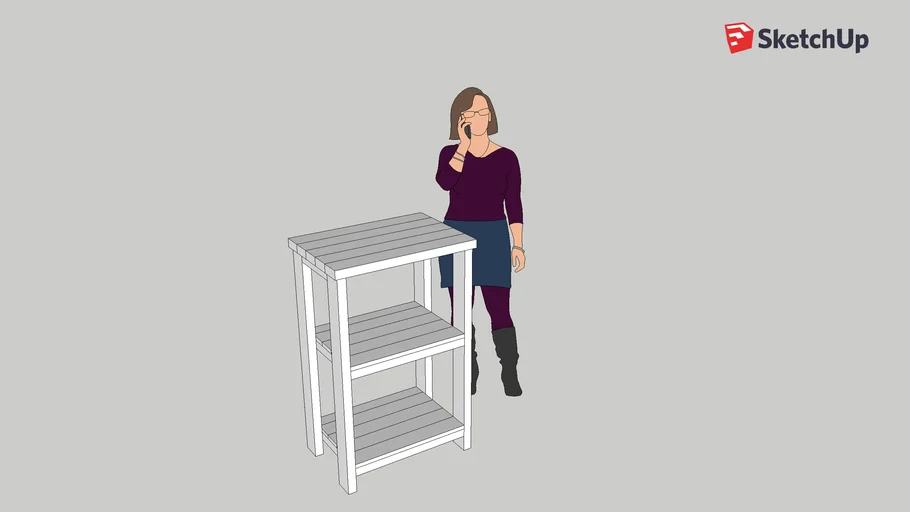 fax machine table 3D Warehouse