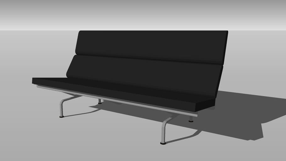 Herman Miller Eames Sofa Compact from Smart Furniture 3D Warehouse
