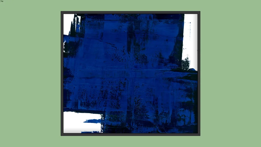 Wall Art Blue Abstract 4 3D Warehouse