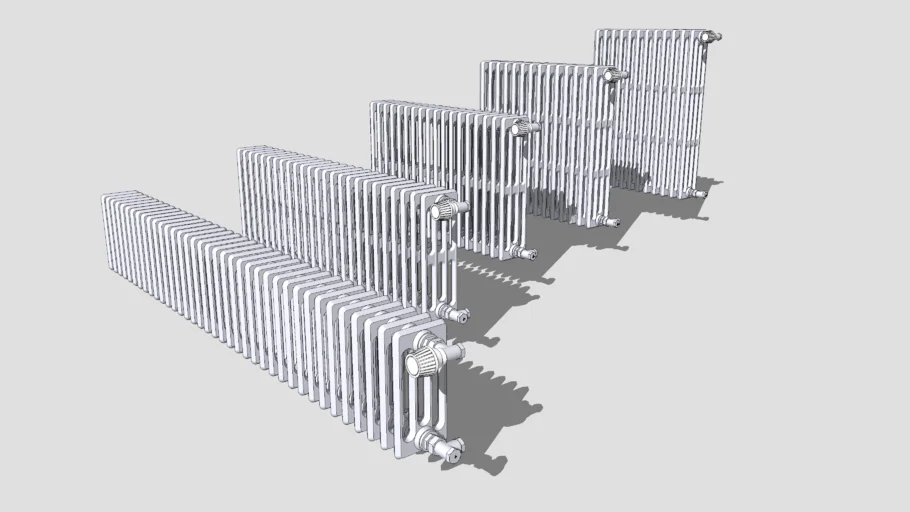 Radiateurs CONFIGURABLES en fonte 4 colonnes | 3D Warehouse