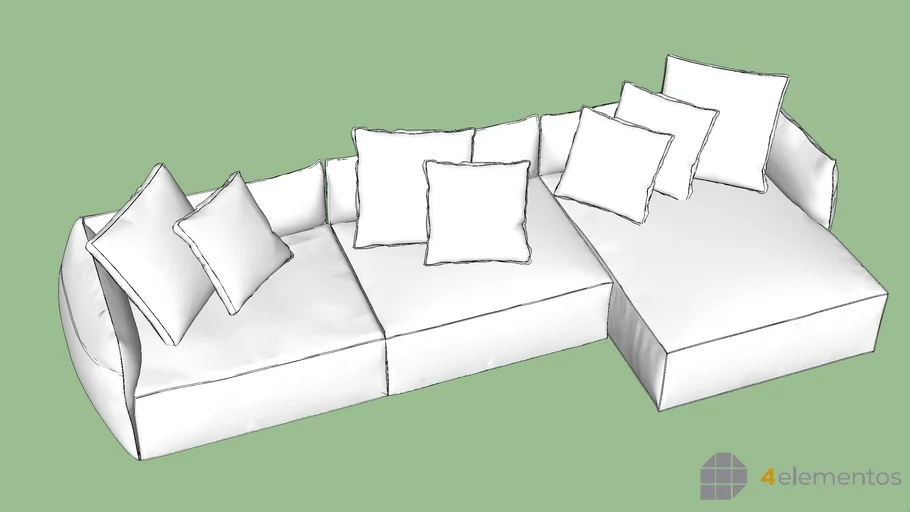 Sofá Pillow - Estúdio Bola | 3D Warehouse