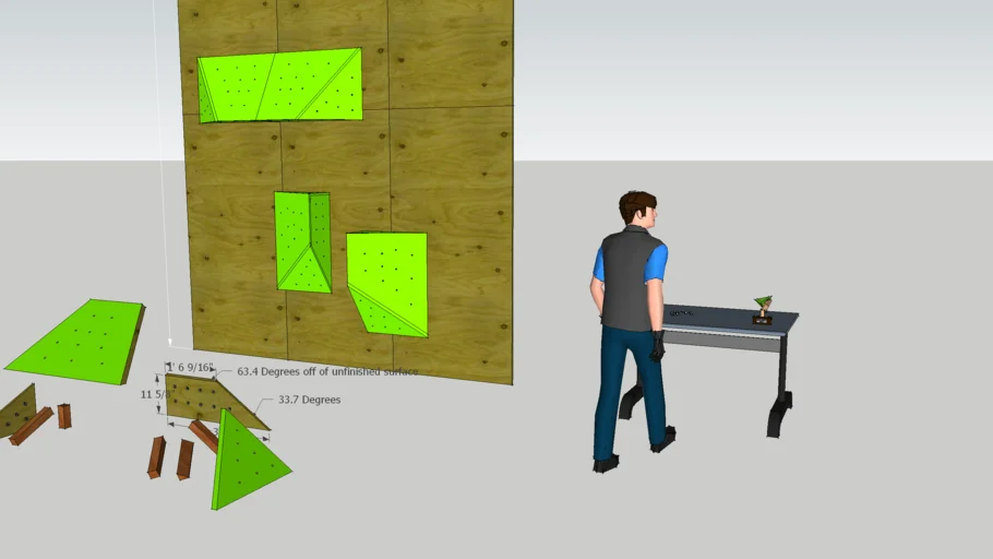 Designing Climbing Wall Volumes 3D Warehouse