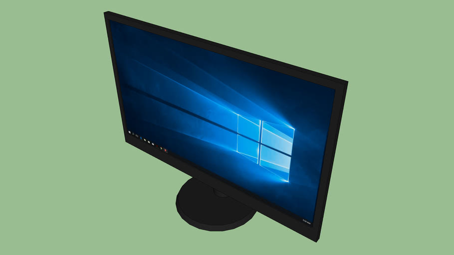 Philips 18.5' LCD 193V5LSB23 with SmartControl Lite Monitor | 3D Warehouse