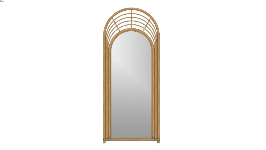 Floor Rattan Mirror . Standing Mirror