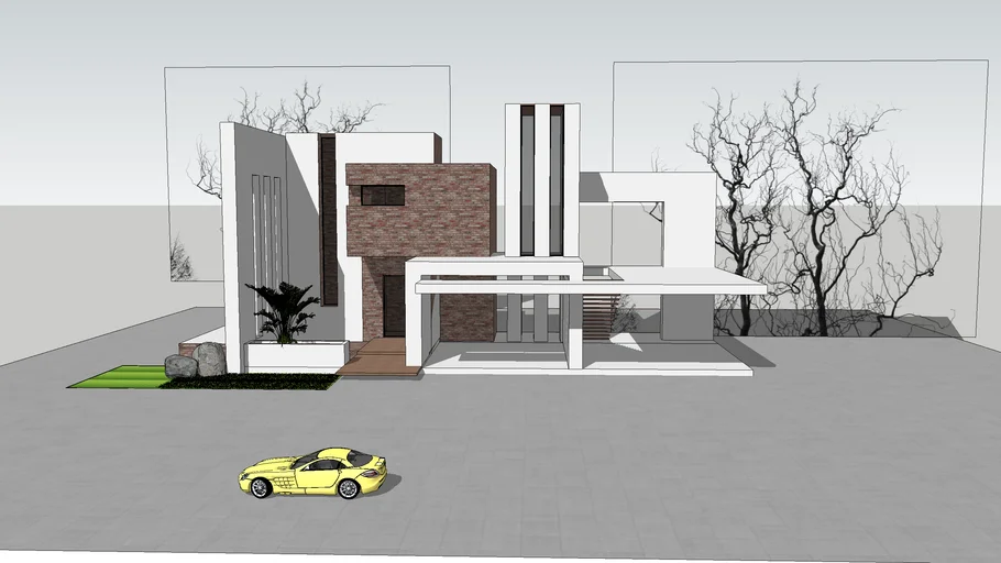 modern house sketchup