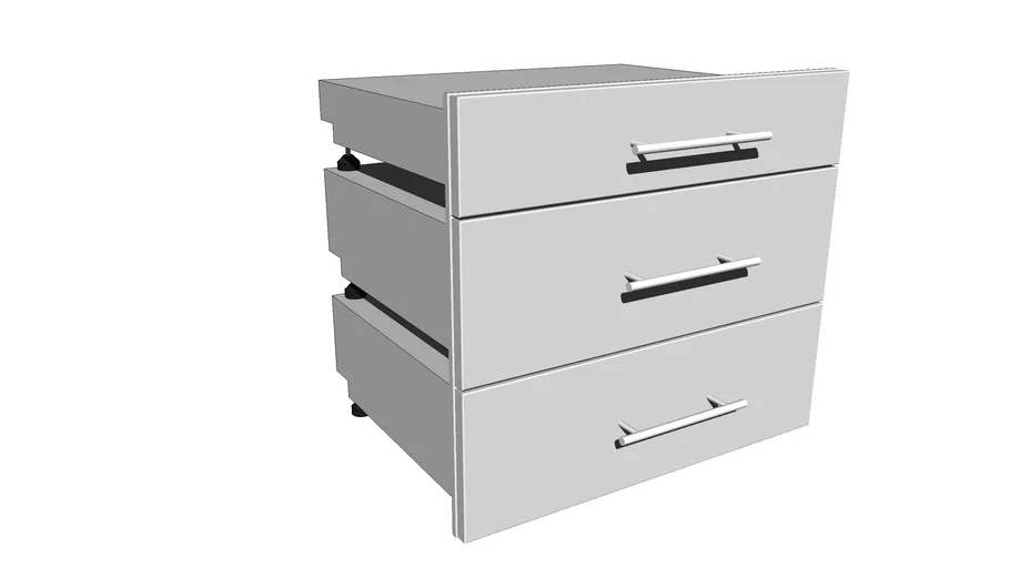 Designer Series 30" X 10"H Drawers x2 & 30" Drawer -  DE_MD30x2_DE-SD30