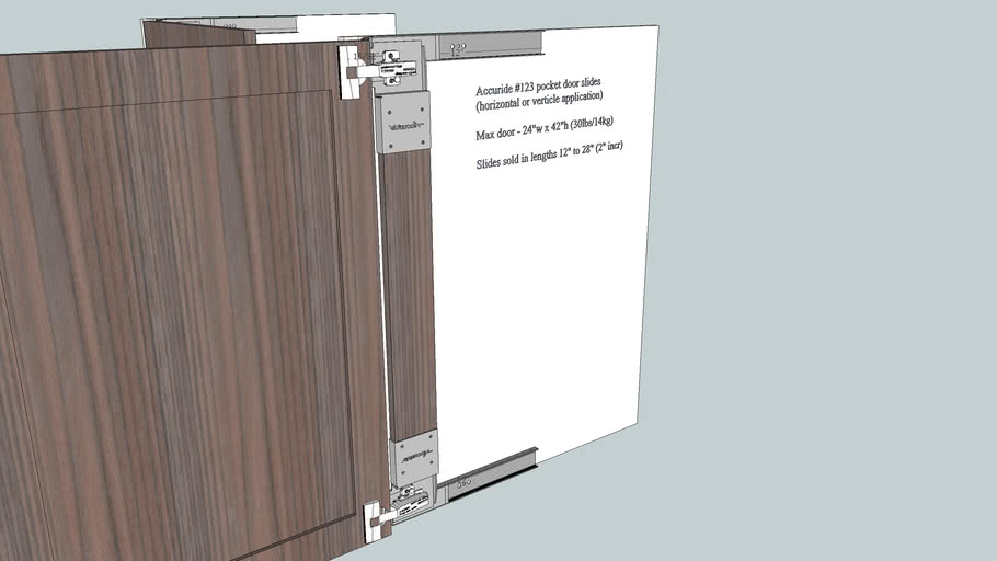Accuride 123 pocket door slides 3D Warehouse