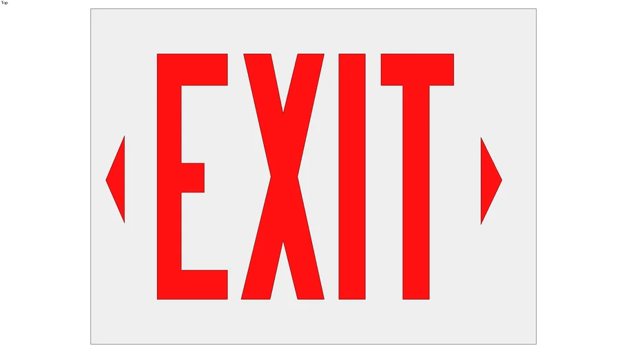 Nico Metal Red Exit Sign | 3D Warehouse