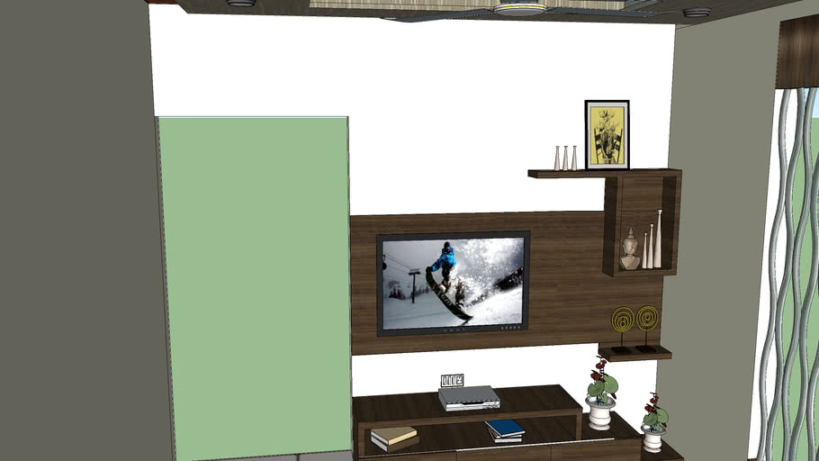 LIVING ROOM,TV UNIT 3D Warehouse