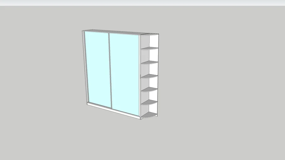Шкаф купе в sketchup