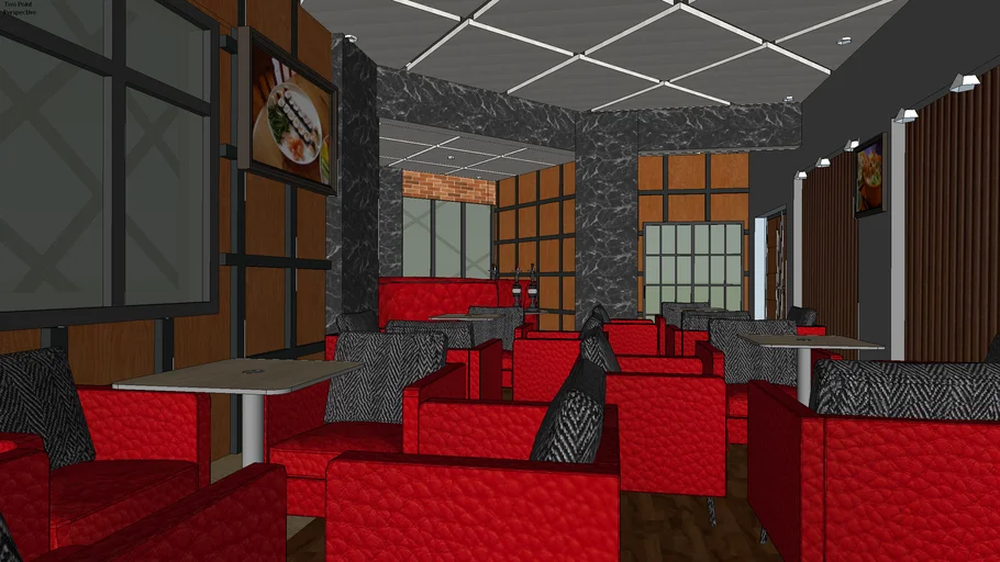 Hall interior design and seating design | 3D Warehouse