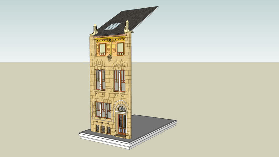 Maquette virtuelle de la façade de la maison autrique de Horta