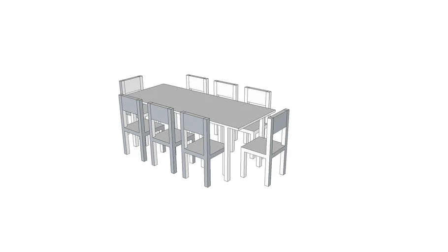 EQ mesa de ocho sillas | 3D Warehouse