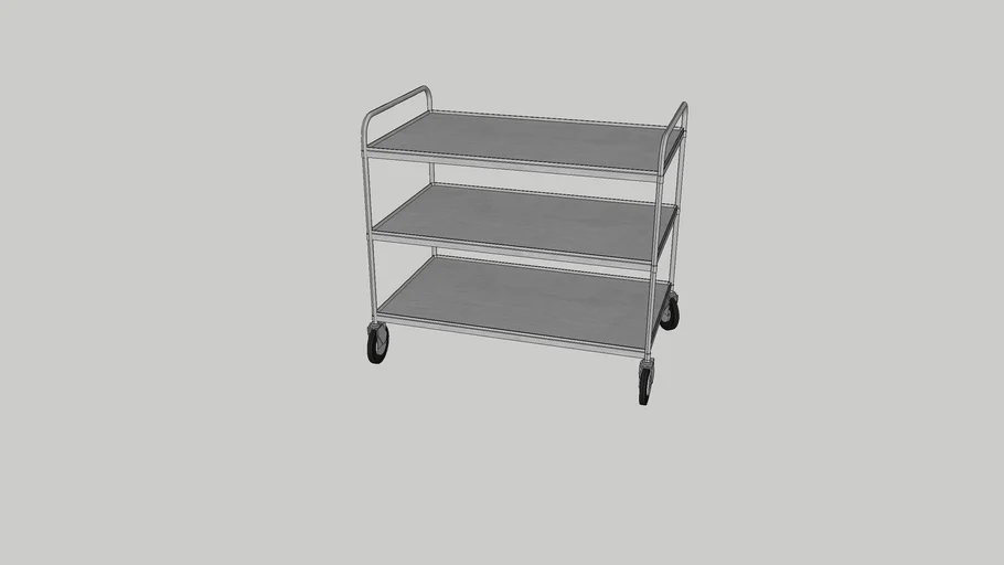 Serving trolley stainless steel