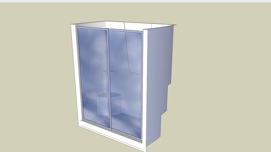 Fiberglass Shower Insert HxWxD 74x58.75x34.75 3D Warehouse