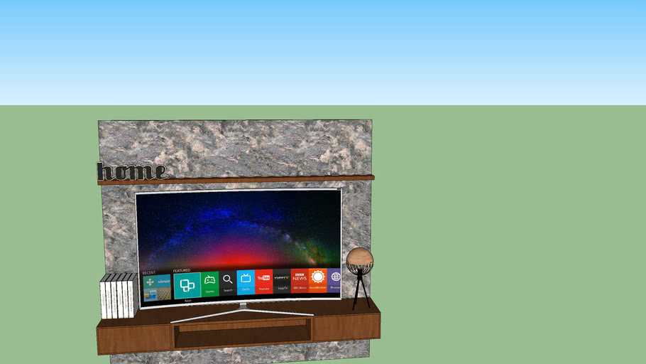 TV wall 3D Warehouse