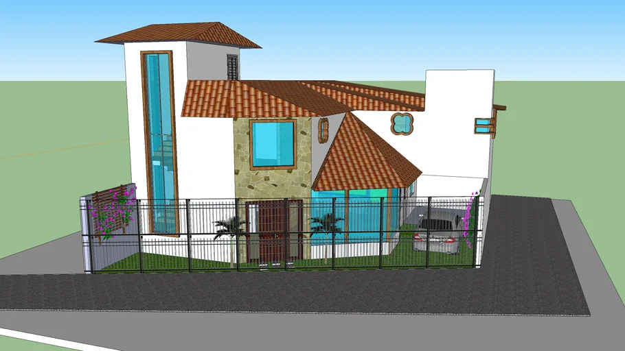 Casa moderna con teja. | 3D Warehouse