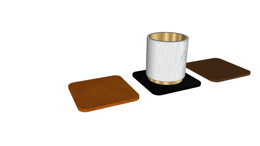 Coaster cup leather tatakan gelas