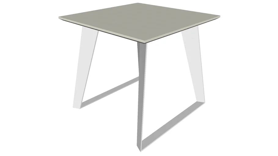 Amsterdam Side Table in White Sand Concrete by Modloft | 3D Warehouse