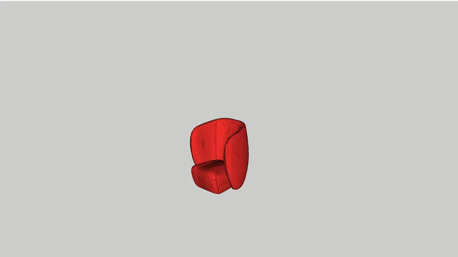 Haven Lounge Chair, Apple red - Warm Nordic - design by Charlotte Høncke
