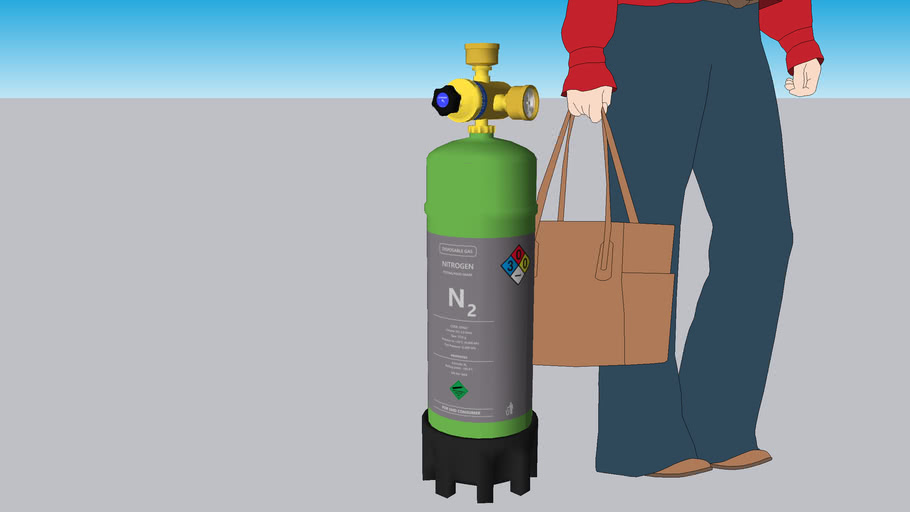 Disposable nitrogen bottle 3D Warehouse