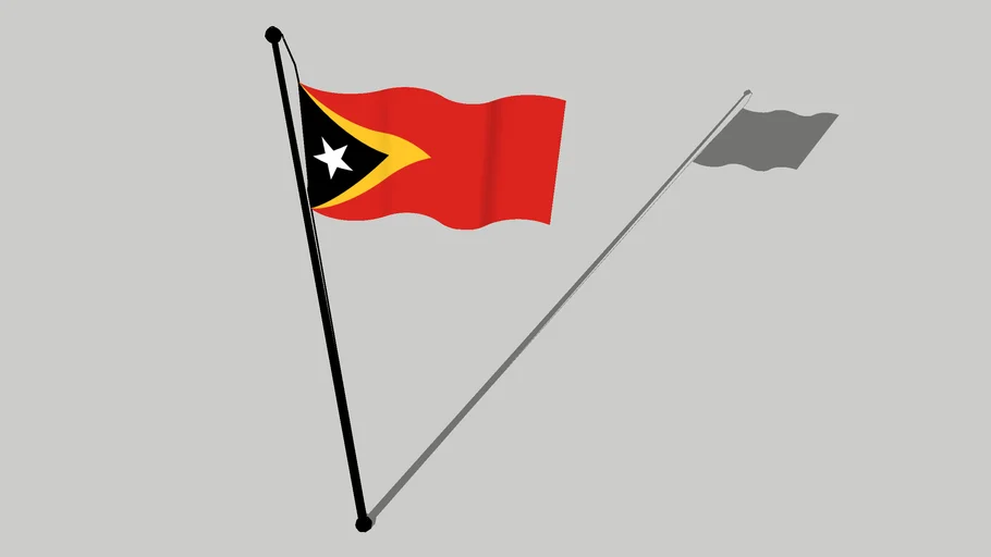 Flag of East Timor/Timor-Leste - Bandeira do leste -Timor
