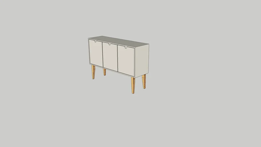 TOK STOK - BUFFET LIN 3 PORTAS 1,20 M X 35 CM | 3D Warehouse