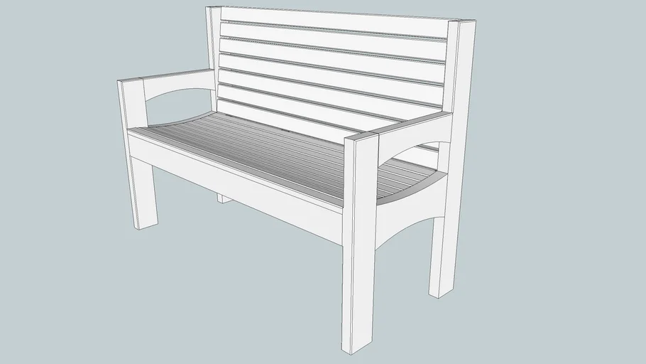 Construction Lumber Porch Bench | 3D Warehouse