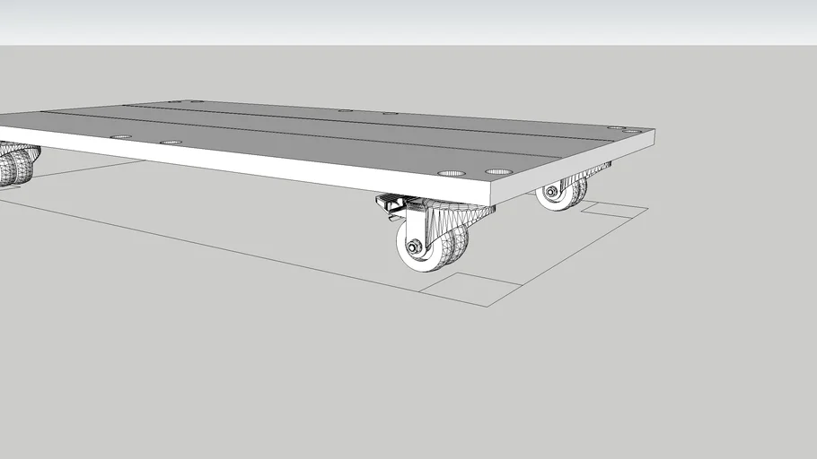 Large Wooden Market Cart | 3D Warehouse