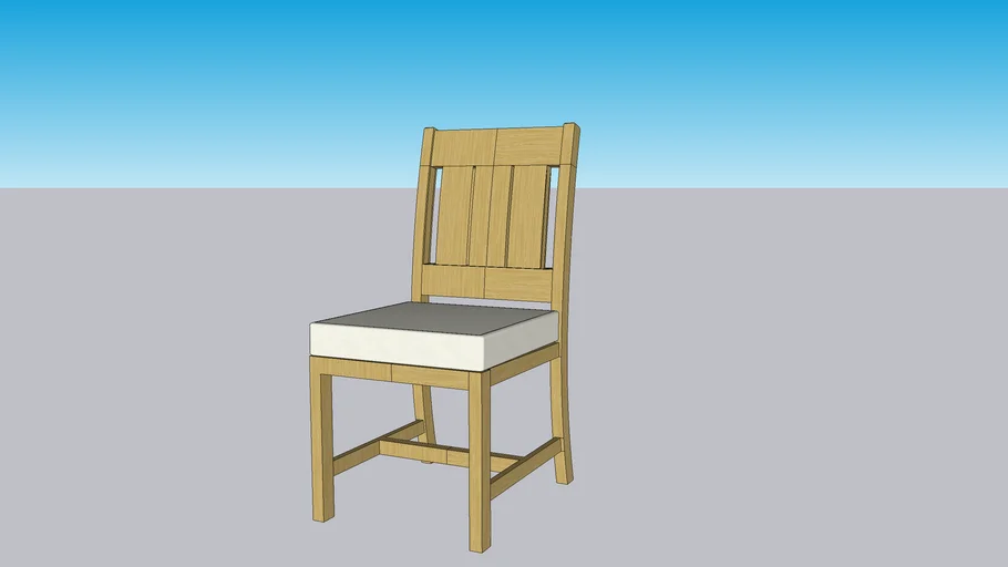 Teak side chair (no arms) 3D Warehouse
