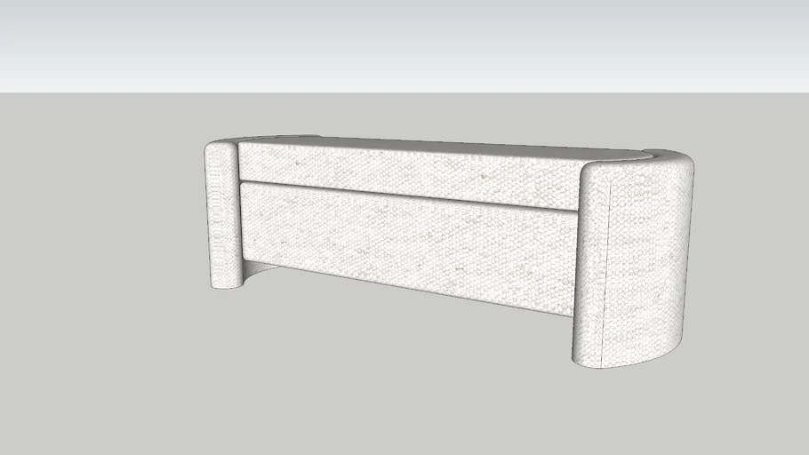 White curve bench