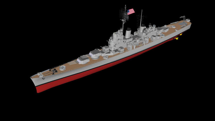 US+NAVY+1945+HEAVY+CRUISER++OREGON_CITY+CC 3D Warehouse
