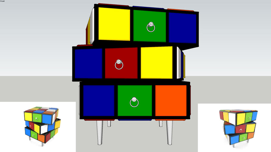 Criado Mudo Cubo Mágico 3d Warehouse