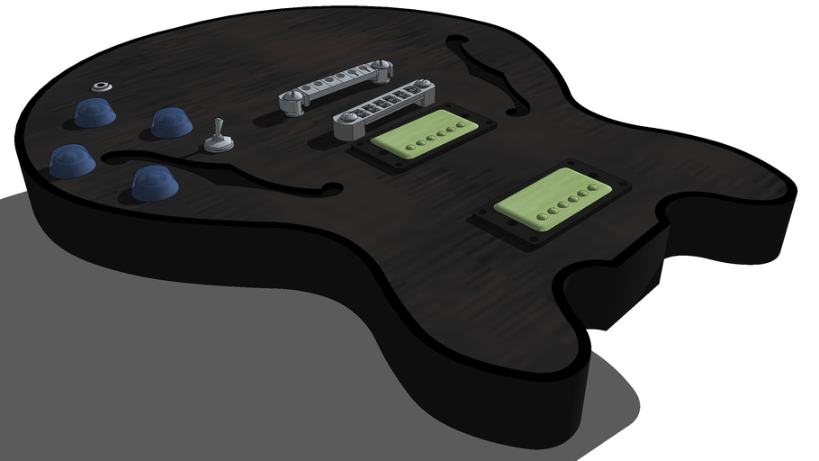 electric guitar body 3D Warehouse