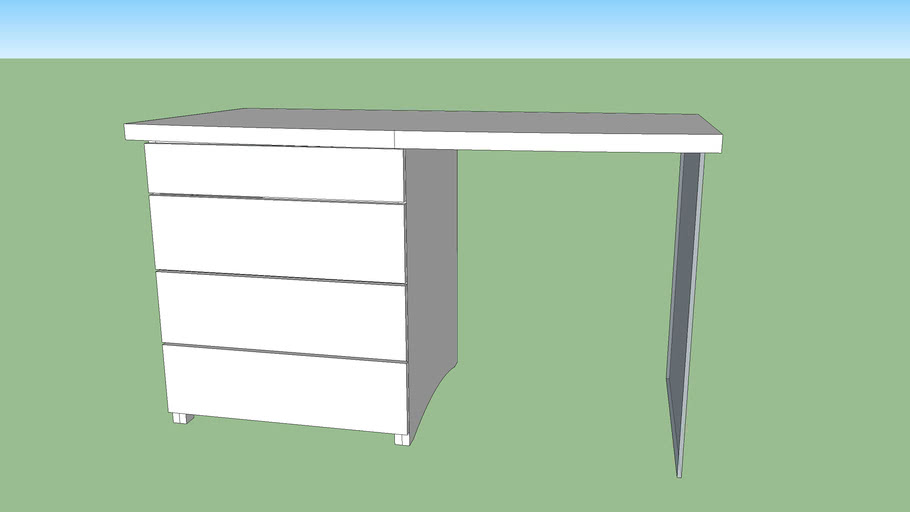 Desk Dresser Combo 3d Warehouse, Desk And Dresser Combination
