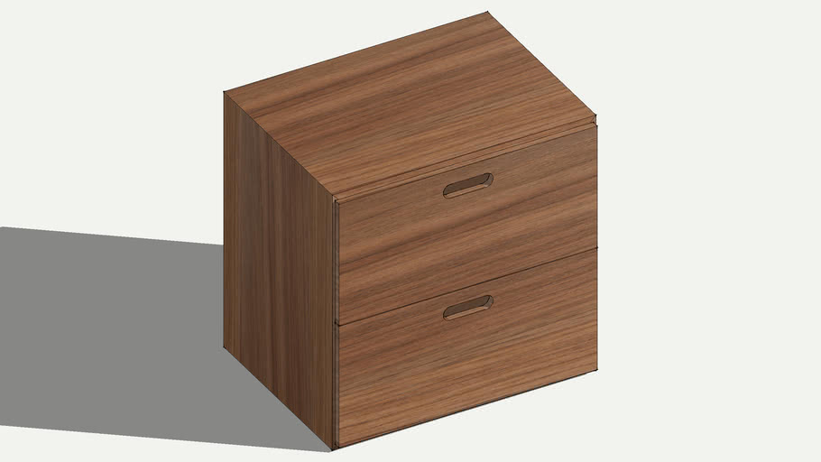 Muji Stacking Chest Drawer Walnut スタッキングチェスト 引出し ２段 ウォールナット材 3d Warehouse