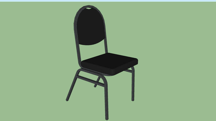 Metal chair in black | 3D Warehouse