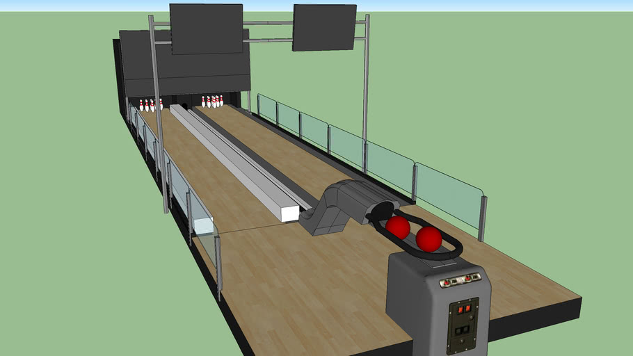 mini bowling gutter barrier 3D Warehouse